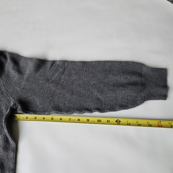 William Rast Shirt Womens Gray Longsleeve Henley Solid Waffle Knit - Picture 9 of 9